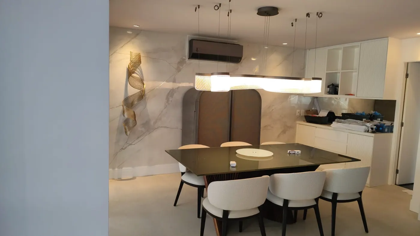 Sala de jantar reformada